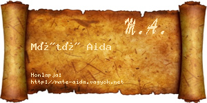Máté Aida névjegykártya