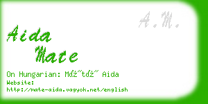 aida mate business card